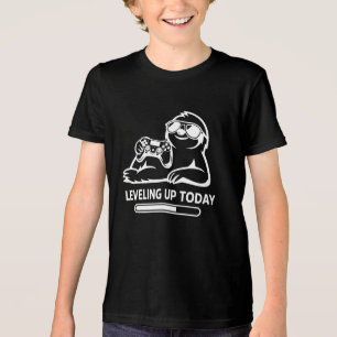 Camiseta Triblenda Perezoso Jugador Cumpleaños Subiendo de Nivel Hoy