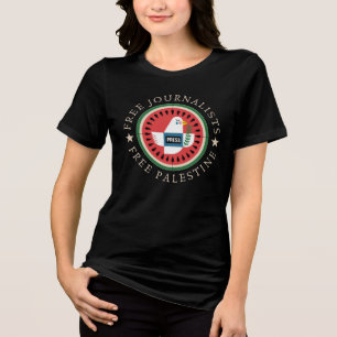 Camiseta Triblenda Periodistas libres liberan a Palestina