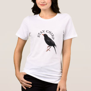 Camiseta Triblenda Permanece Piola Pájaro Divertido Pájaro Friki Obse