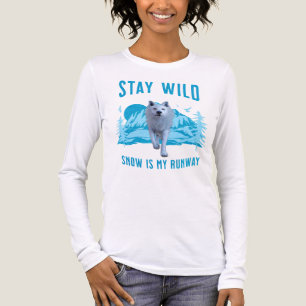 Camiseta Triblenda Permanece Salvaje Lobo Ártico