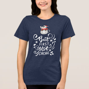 Camiseta Triblenda Pero el primer pingüino Navidad de cacao caliente
