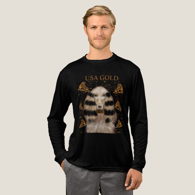 CAMISETA TRIBLENDA PERRO AFGANO ORO  (Anverso Completo)