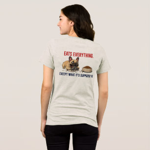 Camiseta Triblenda Perro caótico divertido de Bulldog Francés Tri-Ble