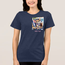 Camiseta Triblenda Perro chihuahua hembra vacaciones playa Relajación