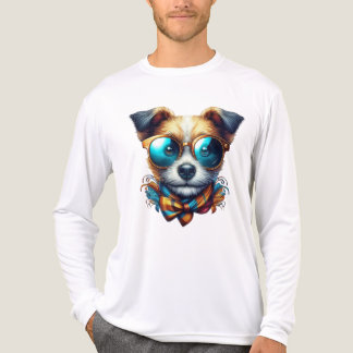 Camiseta Triblenda Perro con gafas elegante arte de mascota moderno y