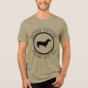 Camiseta Triblenda Perro dachshund divertido unisex