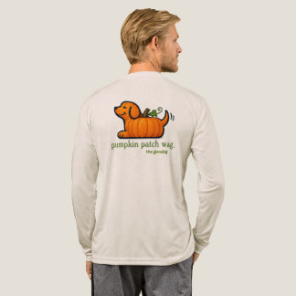 Camiseta Triblenda Perro de Calabaza Brillante para Hombres de Otoño