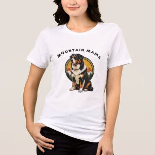 Camiseta Triblenda Perro de montaña bernés Senderismo Mountain Mama