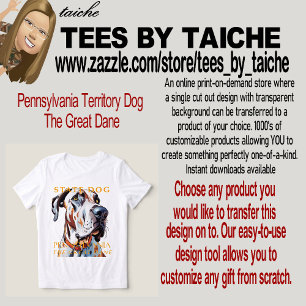 Camiseta Triblenda Perro del Territorio de Pensilvania El Gran Danés