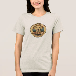 Camiseta Triblenda Perro Divertido – El tiempo pasado con perros nunc