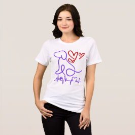 Camiseta Triblenda Perro El día de San Valentín lindo Lover