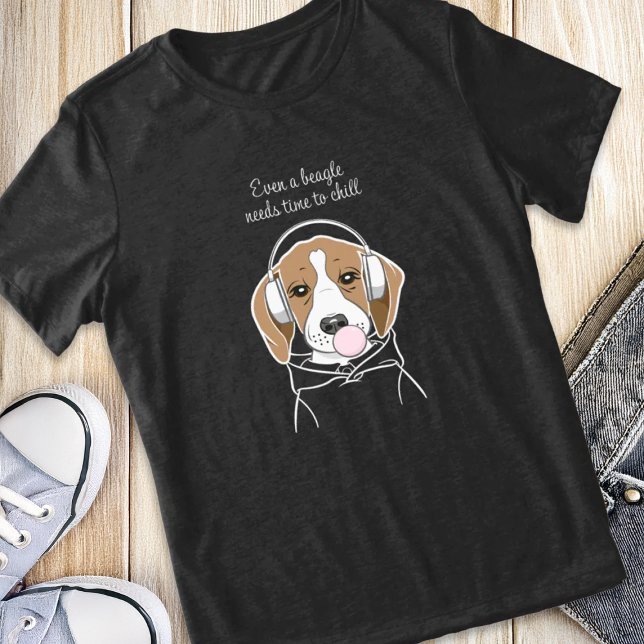 Camiseta Triblenda Perro escalofriante con Bubblegum Cute Gracioso Be (Subido por el creador)