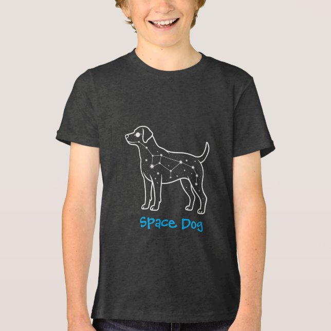 Camiseta Triblenda Perro Espacial (Anverso)