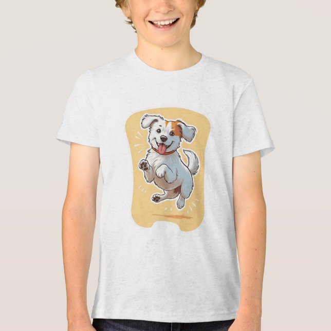 Camiseta Triblenda Perro Feliz (Anverso)