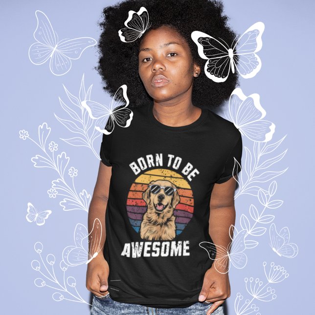 Camiseta Triblenda Perro Golden Retriever Nacido En Un Impresionante  (Subido por el creador)