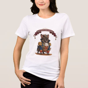 Camiseta Triblenda Perro guardián real bulldog francés Arte de perro 
