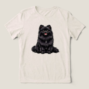 Camiseta Triblenda Perro japonés spitz negro