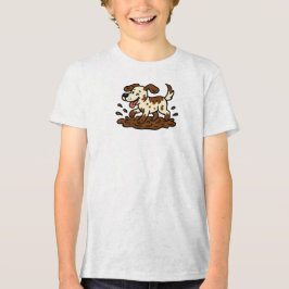 Camiseta Triblenda Perro Jugando en el Barro