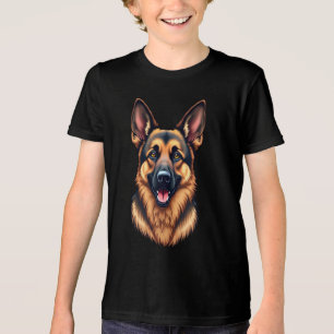 Camiseta Triblenda Perro pastor alemán - Amor leal e inteligente del