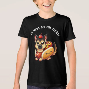 Camiseta Triblenda Perro pastor con traje de perro caliente, divertid