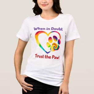 Camiseta Triblenda Perro Paw Amor Corazón Imprimir Mascota colorido P