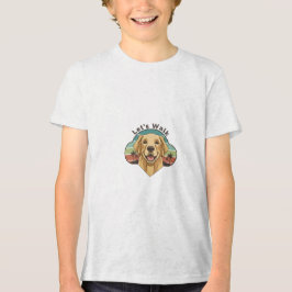 Camiseta Triblenda Perro Retriever Dorado Divertido con una sonrisa