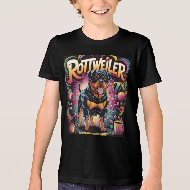 Camiseta Triblenda Perro Rottweiler (Anverso)
