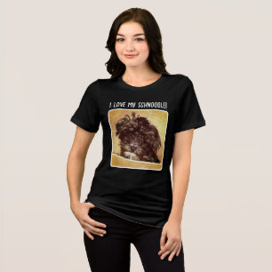 Camiseta Triblenda Perro Schnoodle Mujer Tri-Blend
