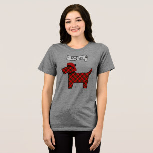 Camiseta Triblenda Perro Scottie Personalizado Tartán de Wallace