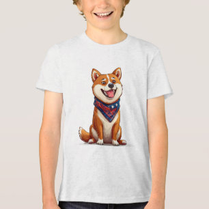 Camiseta Triblenda Perro Shiba Inu feliz