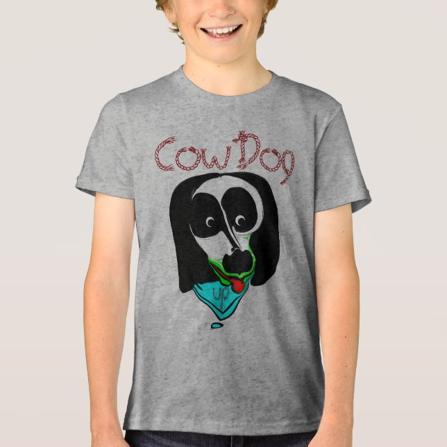 Camiseta Triblenda Perro Vaca Arriba (Anverso)