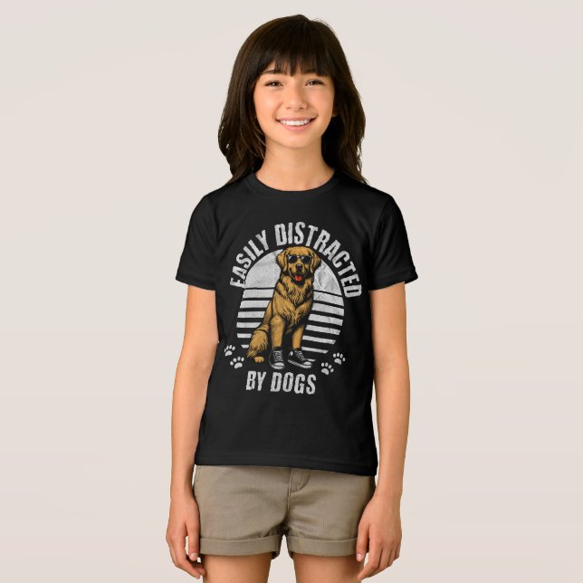 Camiseta Triblenda Perros fácilmente distraídos ( Anverso Completo)