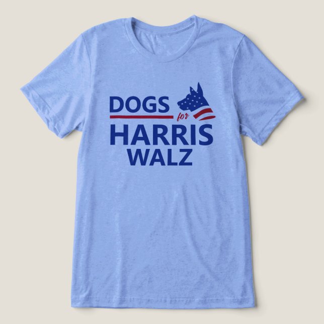 Camiseta Triblenda Perros para Harris Walz (Diseño delantero )