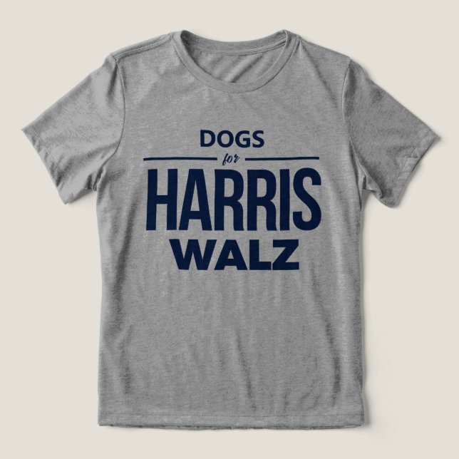 Camiseta Triblenda Perros para Harris Walz (Diseño delantero )