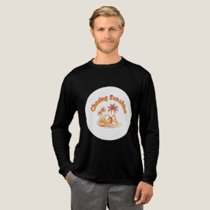Camiseta Triblenda Persiguiendo el sol - Surfista Retro y Verano de P