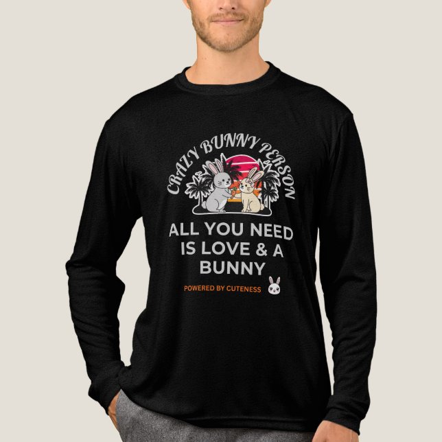 Camiseta Triblenda Persona de conejo loco  (Anverso)