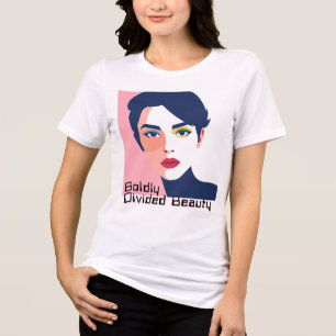Camiseta Triblenda Persona dividida: división de color negrita