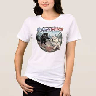 Camiseta Triblenda Persona Gato VS Persona Perro: La Batalla Definiti