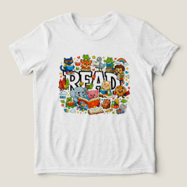 Camiseta Triblenda Personajes de Animales de Cuentos Lindos LEER Niño