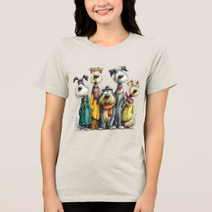 Camiseta Triblenda Personajes de perros lindos