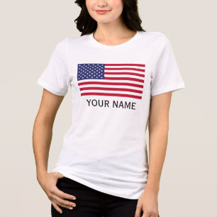 Camiseta Triblenda Personaliza con tu nombre EE. UU. Estados Unidos