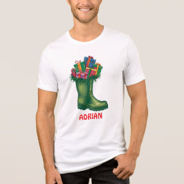 Camiseta Triblenda Personaliza las Botas Nuevas de Papá Noel