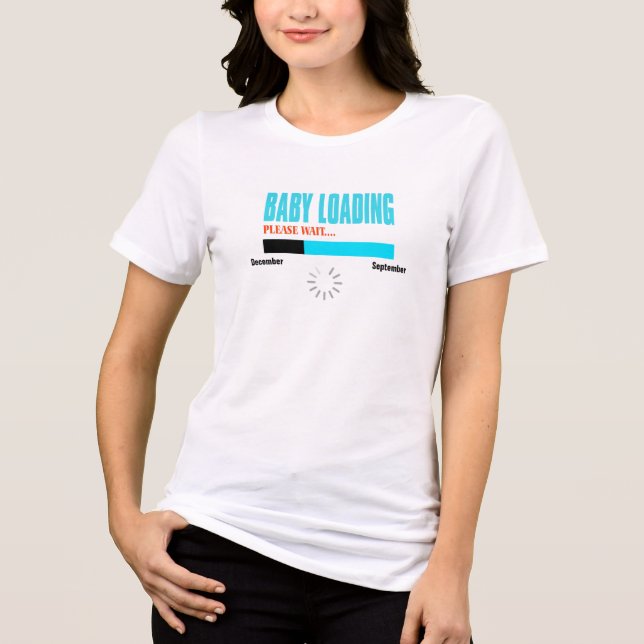 Camiseta Triblenda personalizable bebé niño cargando diseño de la par (Anverso)