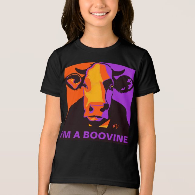 Camiseta Triblenda ¡Personalizable! Camiseta de vaca de arte pop boov (Anverso)