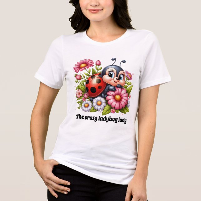 Camiseta Triblenda personalizable de dama loca (Anverso)