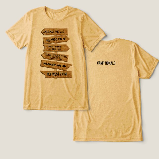 Camiseta Triblenda Personalizable de señalización de estilo "MASH" ve (Diseño Anverso y Reverso)