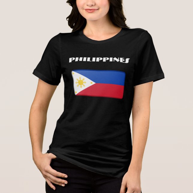 Camiseta Triblenda PERSONALIZABLE especial de FILIPINAS Turistas negr (Anverso)