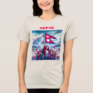 Camiseta Triblenda PERSONALIZABLE Especial NEPAL Turístico Azul