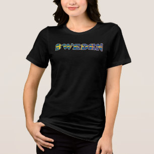 Camiseta Triblenda PERSONALIZABLE Especial SUECIA Turista Negro