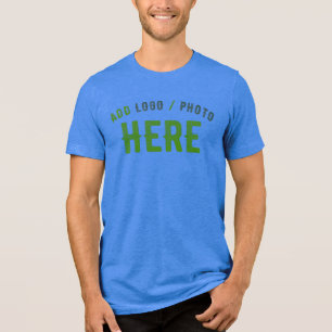 CAMISETA TRIBLENDA PERSONALIZABLE ESTILO MODERNO VERDADERA MARCA AZUL